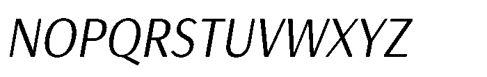 Haboro Gothic Book Condensed Italic Font UPPERCASE