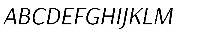 Haboro Gothic Book Italic Font UPPERCASE