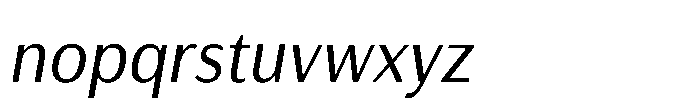 Haboro Gothic Condensed Italic Font LOWERCASE