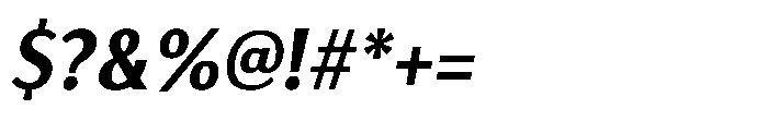 Haboro Gothic Extra Bold Condensed Italic Font OTHER CHARS