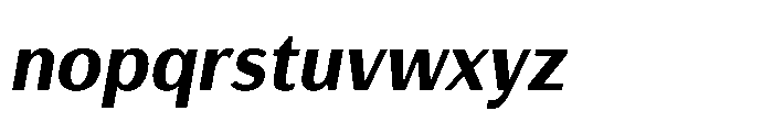 Haboro Gothic Extra Bold Condensed Italic Font LOWERCASE