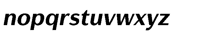 Haboro Gothic Extra Bold Italic Font LOWERCASE