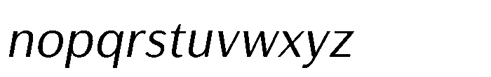 Haboro Gothic Italic Font LOWERCASE