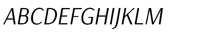 Haboro Gothic Light Condensed Italic Font UPPERCASE