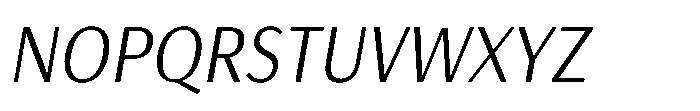 Haboro Gothic Light Condensed Italic Font UPPERCASE