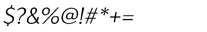Haboro Gothic Light Extended Italic Font OTHER CHARS