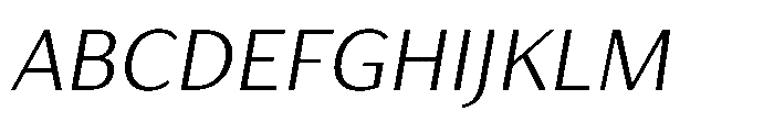 Haboro Gothic Light Extended Italic Font UPPERCASE