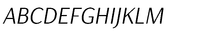 Haboro Gothic Light Italic Font UPPERCASE