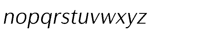 Haboro Gothic Light Italic Font LOWERCASE