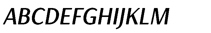 Haboro Gothic Medium Condensed Italic Font UPPERCASE