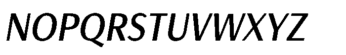 Haboro Gothic Medium Condensed Italic Font UPPERCASE