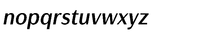 Haboro Gothic Medium Condensed Italic Font LOWERCASE