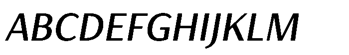 Haboro Gothic Medium Italic Font UPPERCASE