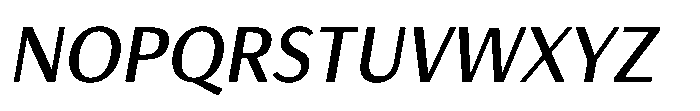 Haboro Gothic Medium Italic Font UPPERCASE