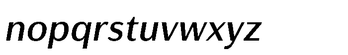 Haboro Gothic Medium Italic Font LOWERCASE