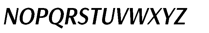 Haboro Gothic Semi Bold Condensed Italic Font UPPERCASE
