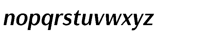 Haboro Gothic Semi Bold Condensed Italic Font LOWERCASE