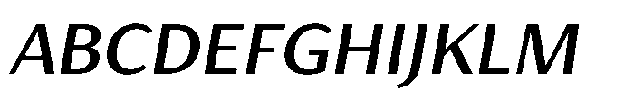 Haboro Gothic Semi Bold Extended Italic Font UPPERCASE