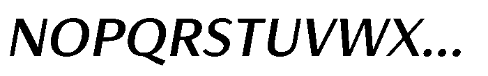 Haboro Gothic Semi Bold Extended Italic Font UPPERCASE