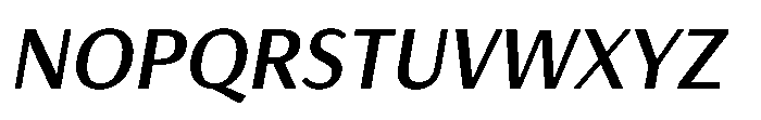 Haboro Gothic Semi Bold Italic Font UPPERCASE