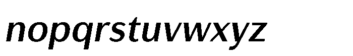 Haboro Gothic Semi Bold Italic Font LOWERCASE