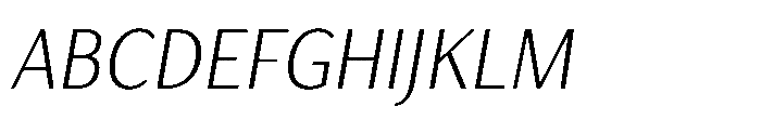 Haboro Gothic Thin Condensed Italic Font UPPERCASE