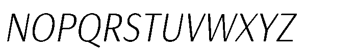 Haboro Gothic Thin Condensed Italic Font UPPERCASE