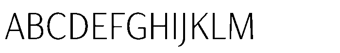 Haboro Gothic Thin Condensed Font UPPERCASE