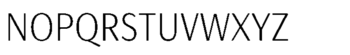 Haboro Gothic Thin Condensed Font UPPERCASE