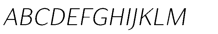 Haboro Gothic Thin Extended Italic Font UPPERCASE