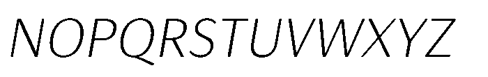 Haboro Gothic Thin Extended Italic Font UPPERCASE