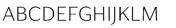 Haboro Gothic Thin Extended Font UPPERCASE