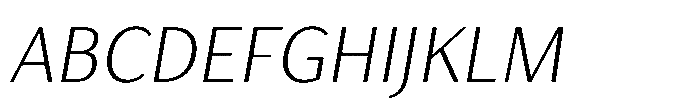 Haboro Gothic Thin Italic Font UPPERCASE