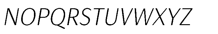 Haboro Gothic Thin Italic Font UPPERCASE