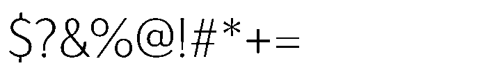 Haboro Gothic Thin Font OTHER CHARS