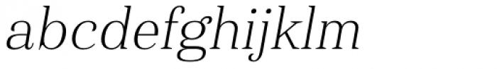 Haboro Nor Thin Italic Font LOWERCASE