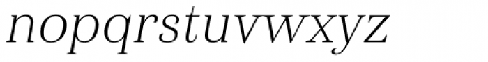 Haboro Nor Thin Italic Font LOWERCASE