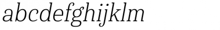 Haboro Serif Condensed Light Italic Font LOWERCASE