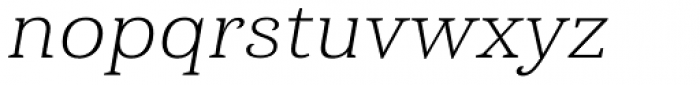 Haboro Serif Extended Light Italic Font LOWERCASE