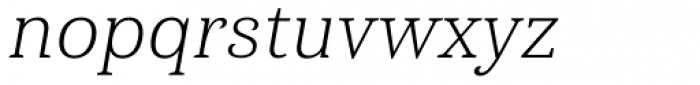 Haboro Serif Normal Light Italic Font LOWERCASE