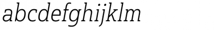 Haboro Slab Condensed Light Italic Font LOWERCASE
