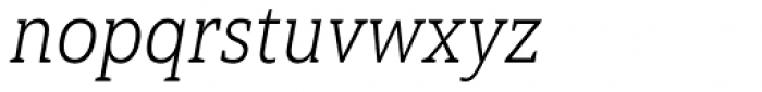 Haboro Slab Condensed Light Italic Font LOWERCASE