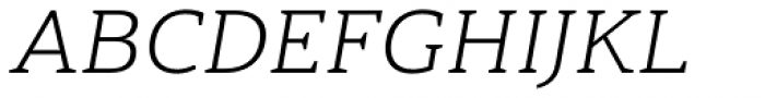 Haboro Slab Extended Light Italic Font UPPERCASE