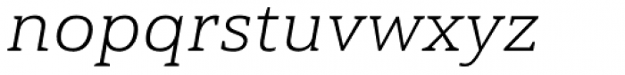 Haboro Slab Extended Light Italic Font LOWERCASE