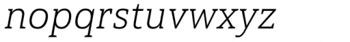 Haboro Slab Normal Light Italic Font LOWERCASE
