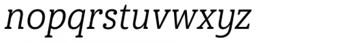 Haboro Slab Soft Condensed Book Italic Font LOWERCASE