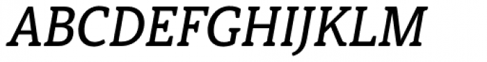 Haboro Slab Soft Condensed Demi Italic Font UPPERCASE
