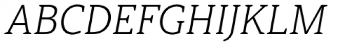 Haboro Slab Soft Extended Light Italic Font UPPERCASE