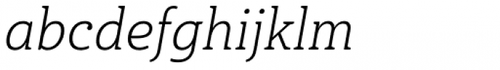 Haboro Slab Soft Extended Light Italic Font LOWERCASE