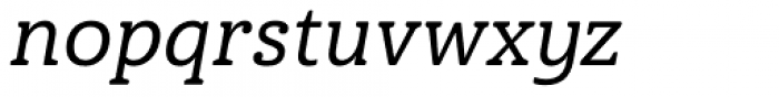 Haboro Slab Soft Extended Medium Italic Font LOWERCASE